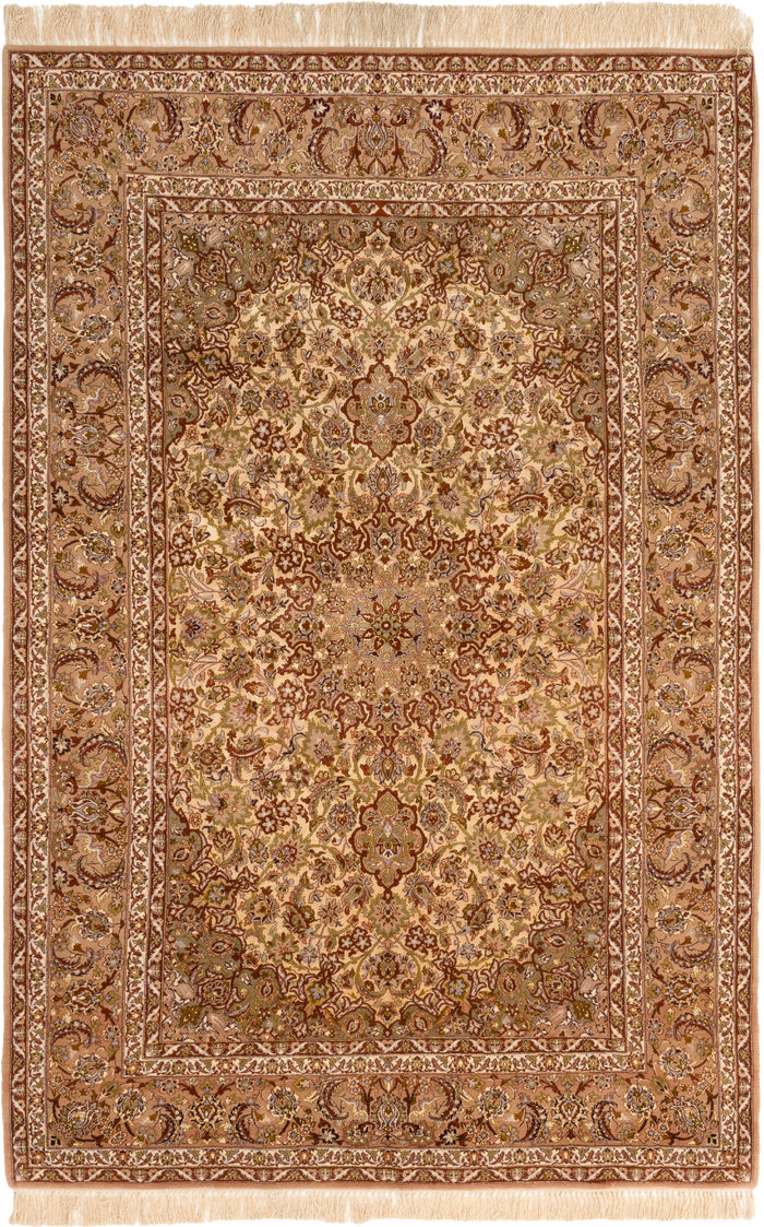 Isfahan on silk with silk